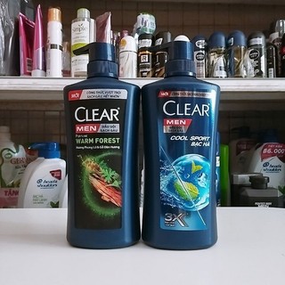 Dầu gội Clear men bạc hà 630g giúp tóc mát lạnh sảng khoái.