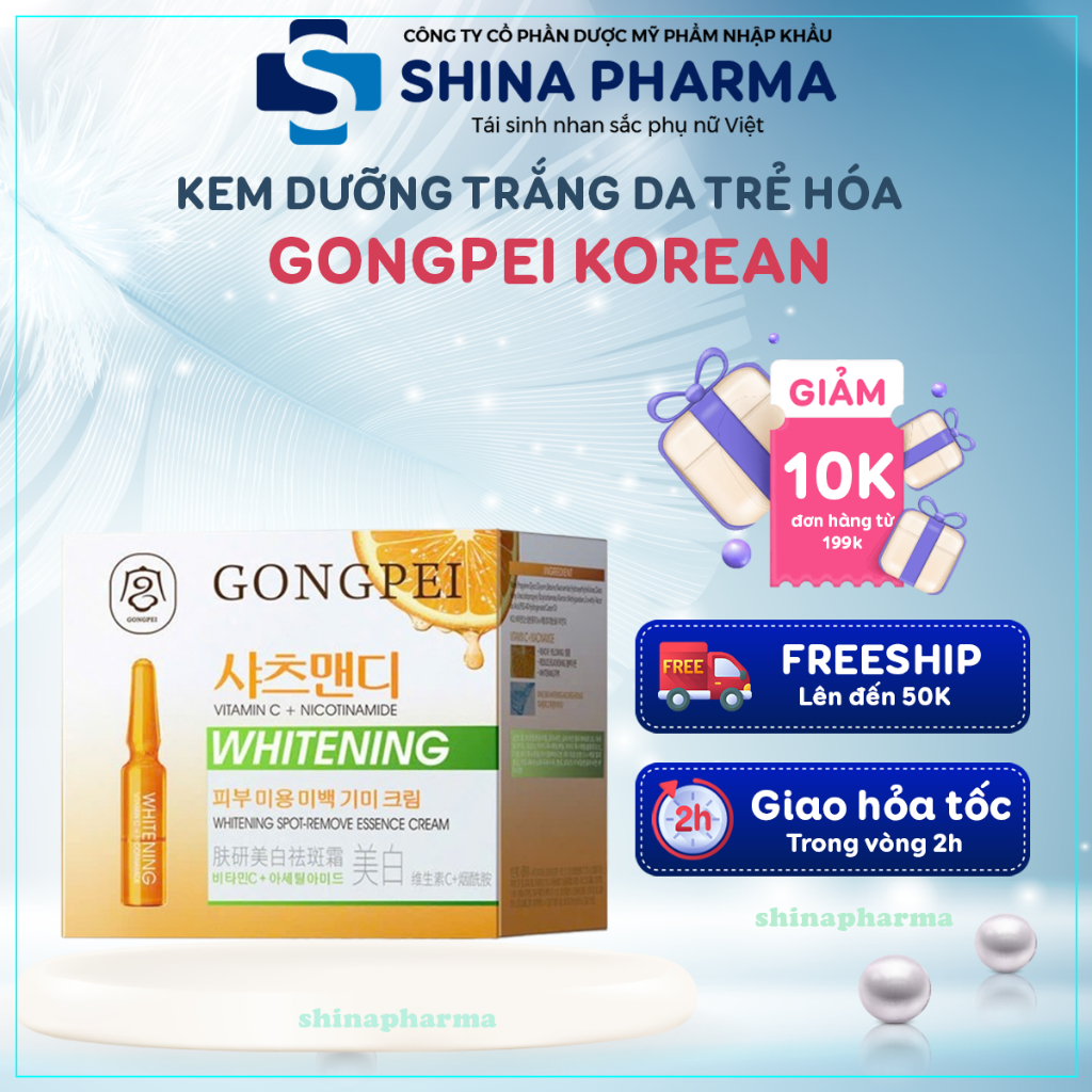 Kem Dưỡng Trắng Trẻ Hóa Da Vitamin C GONGPEI KOREAN – Kem GONGPEI Hàn Quốc Xóa Thâm Nám, Dưỡng Da Mịn Màng, Sáng Khỏe