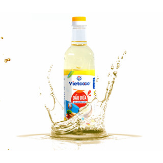 Dầu Dừa Tinh Luyện Dầu Ăn Vietcoco cooking oil nguyên chất dùng chiên rán, xào, nướng chai 1 Lít