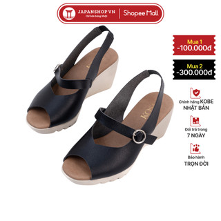  Sandal nữ đế xuồng 7,5cm KOSU sandan quai ngang siêu nhẹ chống thấm nước trơn trượt 25310 Nhật Bản 
