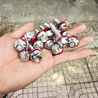  Ốc Salaya Inox304 8li Trụ Thái Bông Đủ Size Gắn Nhiều Vị Trí Xe Máy  Có Sẵn Lông Đền  