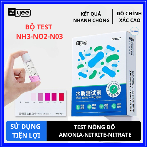 Bộ Test YEE - Test Các Chỉ Số NH3-NO2-NO3 Độ Chính Xác Cao, Kết Quả Nhanh Chóng, Test Nước Bể Cá