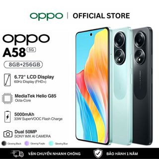 Điện thoại di động Oppo A58 mới 2025 8GB RAM/256GB ROM- hỗ trợ chức năng NFC Bảo hành 24 tháng