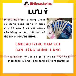 [Combo 7 gói] Miếng dán trắng răng Crest 3D Whitestrips