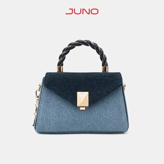 Túi Xách Nữ Thời Trang JUNO Cỡ Nhỏ Tay Cầm Xoắn Phối Charm Trang Trí TXN879