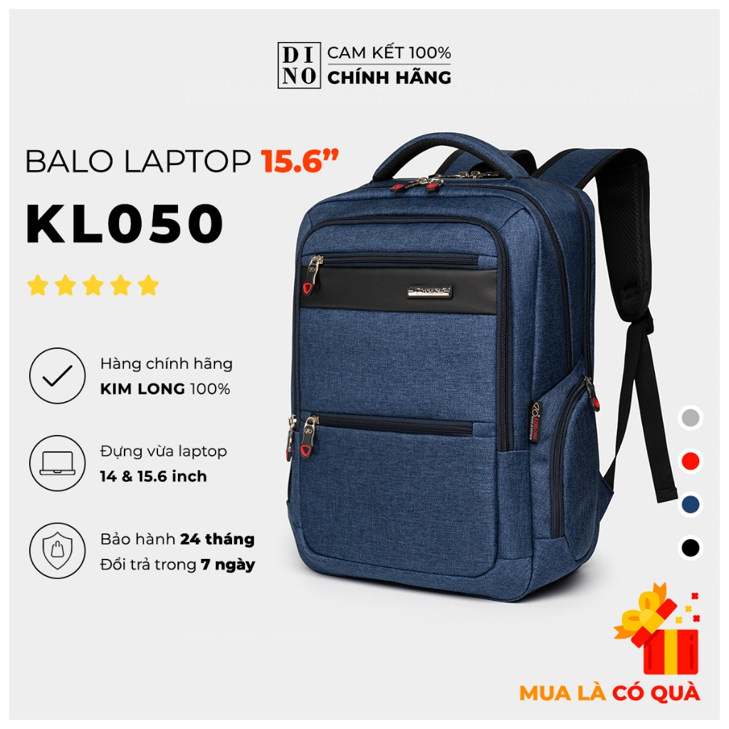  Balo Laptop 15.6 Inch Balo Đựng Laptop 16 Inch Cỡ Lớn Balo Đi Học Đi Làm Du Lịch Cao Cấp Kim Long KL050 