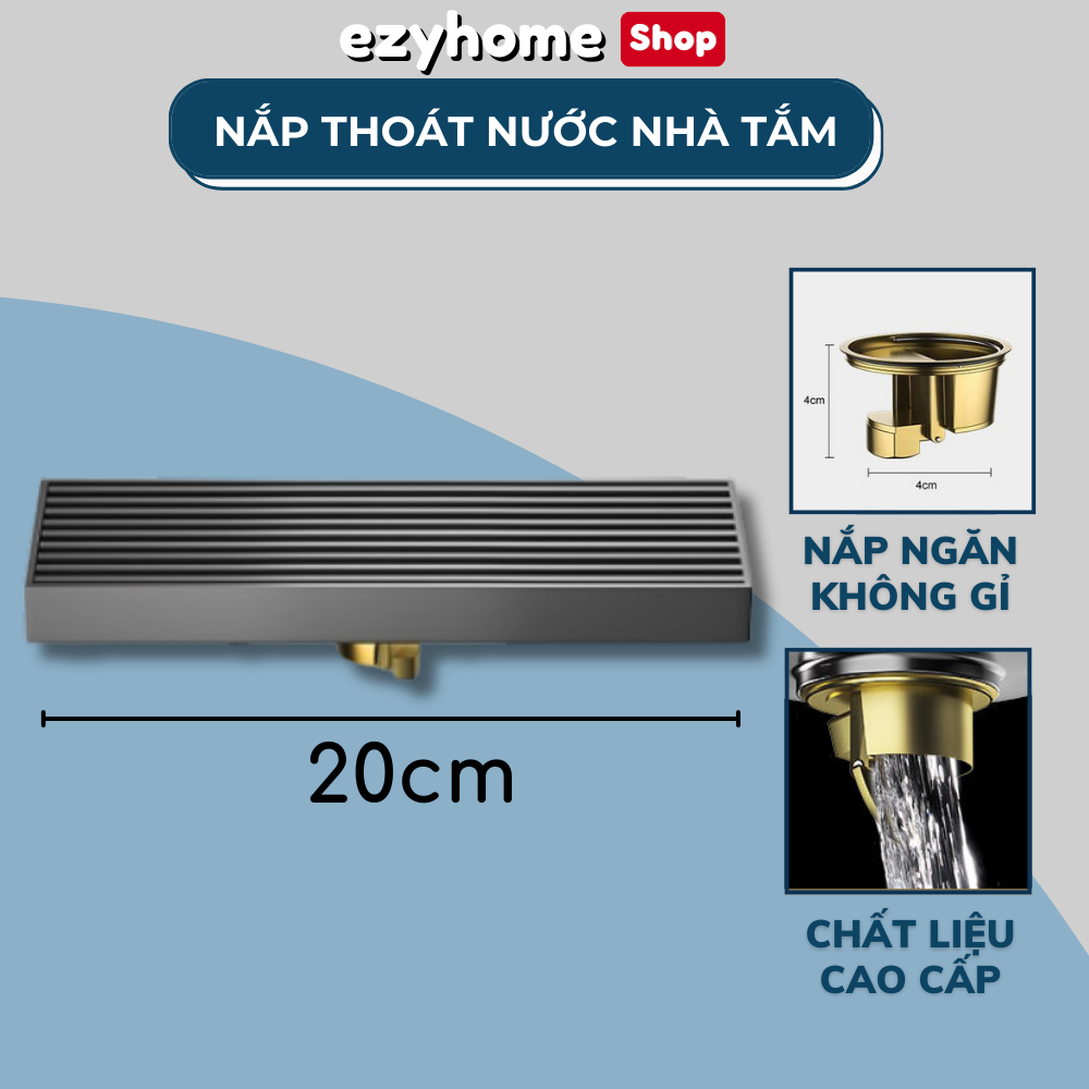 Thoát Sàn Chống Mùi Hôi Ngăn Trào Ngược Chất Liệu Đồng Thau ET018 EZYHOME
