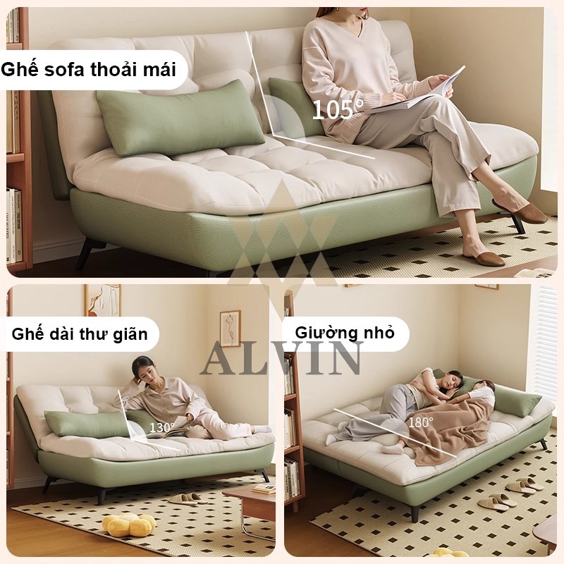 ALVIN Ghế Sofa Giường 3in1 120-180cm Phong Cách Kem Gấp Gọn Nhà Thuê & Căn Hộ 2025 | BigBuy360 - bigbuy360.vn
