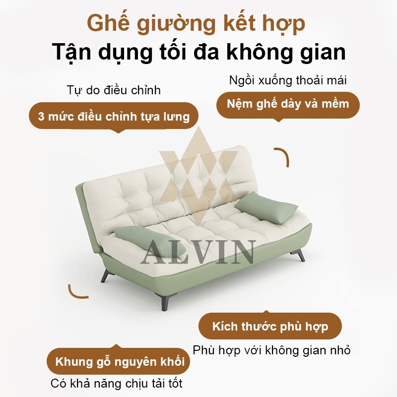 ALVIN Ghế Sofa Giường 3in1 120-180cm Phong Cách Kem Gấp Gọn Nhà Thuê & Căn Hộ 2025 | BigBuy360 - bigbuy360.vn