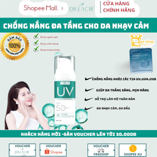 (Kem CN cho da tổn thương mẫu 2) Kem Chống Nắng Đa Tầng mẫu mới SPF 50PA+++chính hãng·DR.LACIR