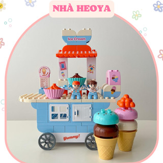 BỘ ĐỒ CHƠI LẮP RÁP XE BÁN KEM TIGER BLOCK MY LITTLE TIGER ICE CREAM CART HÀN QUỐC