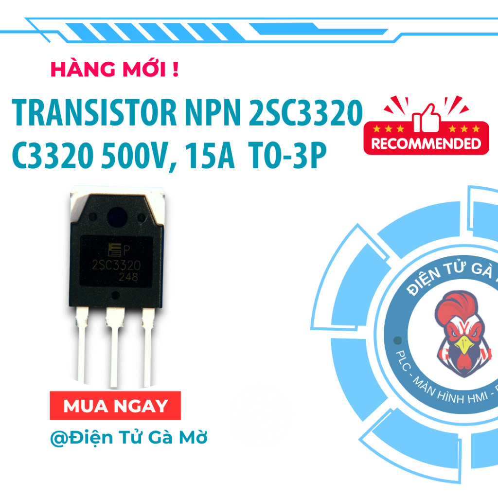 [1 CON] Transistor Công Suất NPN 2SC3320 C3320 500V, 15A TO-3P Mới Nhập Khẩu