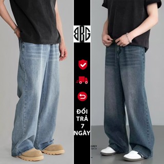 Quần Bò jean baggy nam Xanh Đen RETRO ống rộng xuông cạp cao dáng suông Avocado