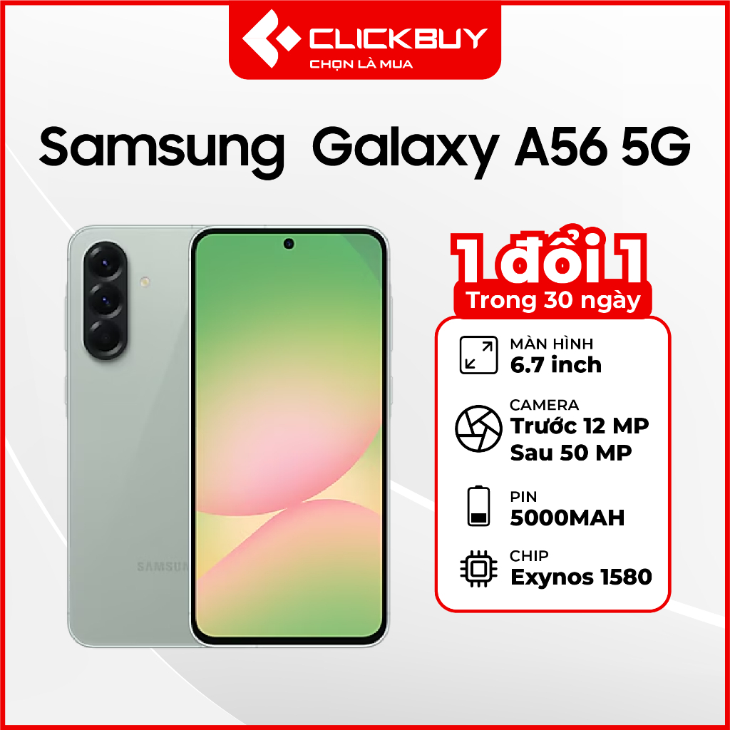 Điện thoại Samsung Galaxy A56 (5G) 8GB 128GB Chính Hãng