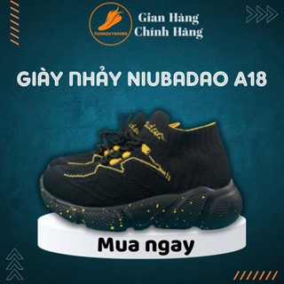 Giày thể thao Niubadao đế cao su non VAF, giày shuffle dance, dân vũ, chạy bộ, aerobic Mã A18