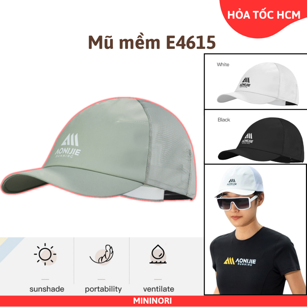 Mũ Thể Thao Chống Nắng Aonijie E4615 có thể điều chỉnh Gấp gọn Thoáng Khí Mềm Mại Mininori Store