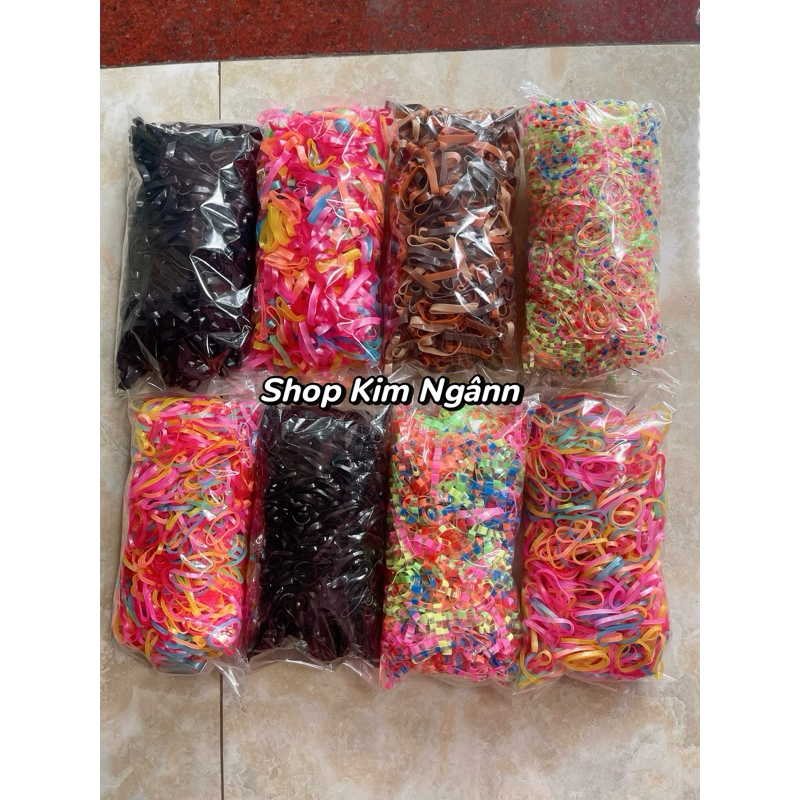 100g / 1 lạng chun buộc tóc nhiều màu siêu dai