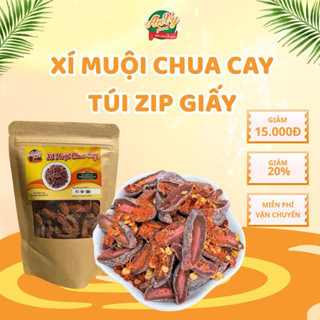 Xí Muội Không Hạt Lắc Ớt Chua Cay mẫu Túi Zip Kraft, Ăn Vặt AnVy Foods