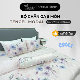 [5 Món] Bộ Chăn Ga Gối Tencel Modal Beddy Bedding Cao Cấp, Mềm Mại, Mát Mịn