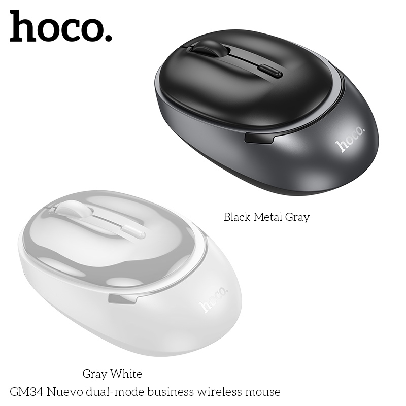 Chuột không dây chế độ kép Hoco GM34, kết nối sóng 2.4G, chuột nhỏ gọn dễ dàng mang theo sử dụng