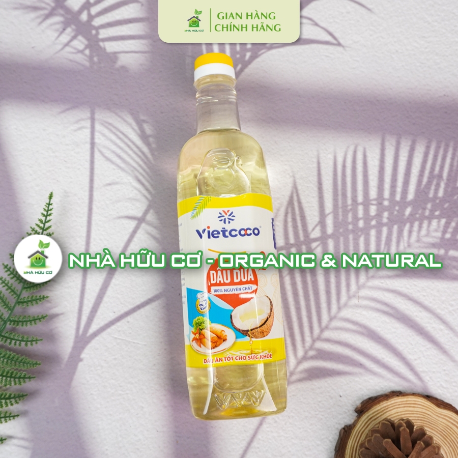 CHAI 1 LÍT - DẦU ĂN VIETCOCO - Dầu dừa Vietcoco Cooking Oil -NHÀ HỮU CƠ