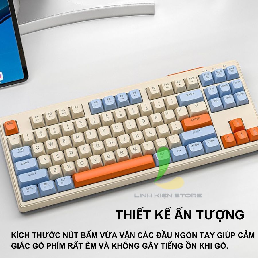 Bàn Phím Không Dây Gaming FREEWOLF M87 - Bàn Phím Chơi Game 87 Phím Ấn Tượng Với Kết Nối Kép | BigBuy360 - bigbuy360.vn