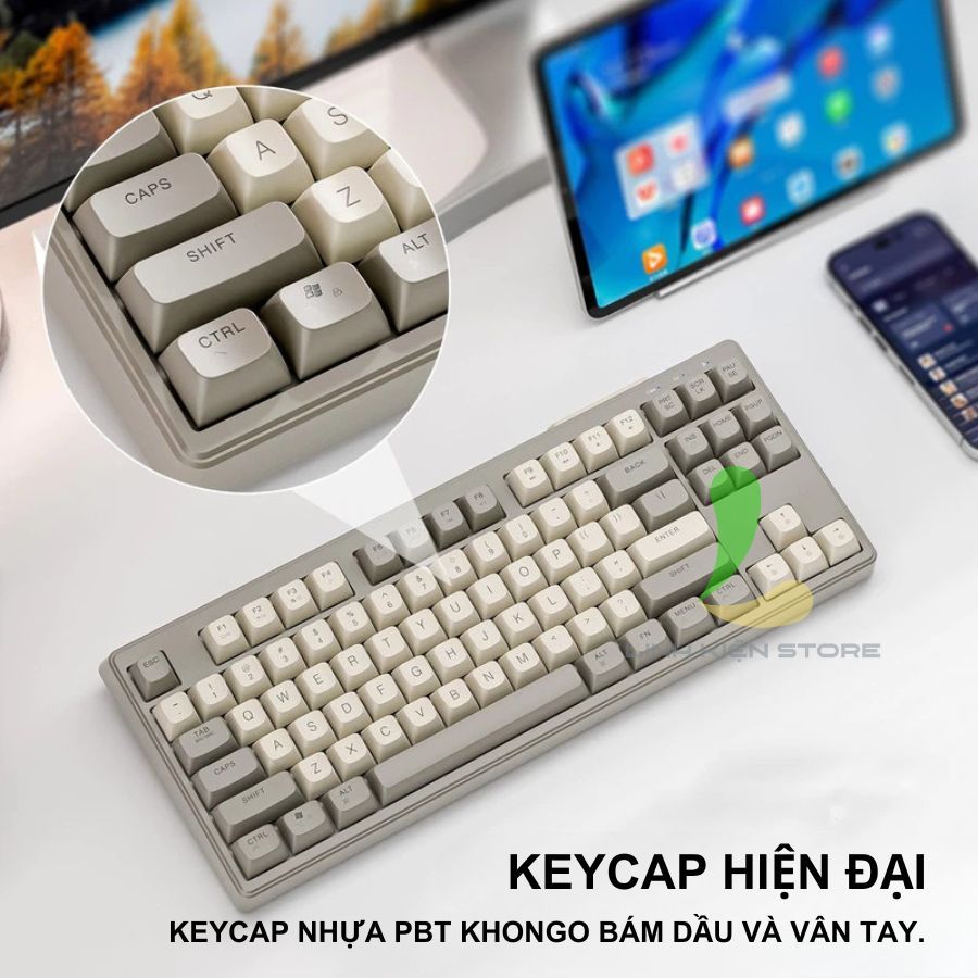 Bàn Phím Không Dây Gaming FREEWOLF M87 - Bàn Phím Chơi Game 87 Phím Ấn Tượng Với Kết Nối Kép | BigBuy360 - bigbuy360.vn