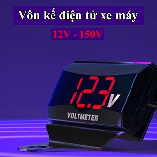 Vôn kế mini OSIDEN vôn kế điện tử mini đo điện áp xe máy màn hình led thông minh đo điện áp xe điện