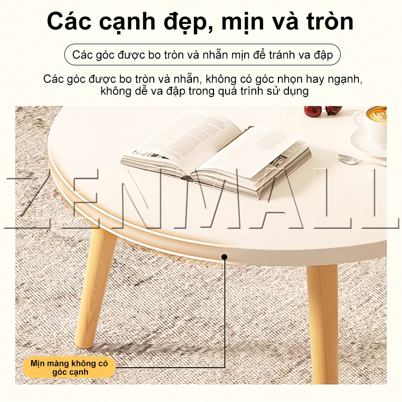 ZEN Bàn trà Kệ phòng khách nhỏ Mặt bàn cạnh ghế sofa Bàn cà phê bàn ngồi bệt  1/2 Tầng | BigBuy360 - bigbuy360.vn