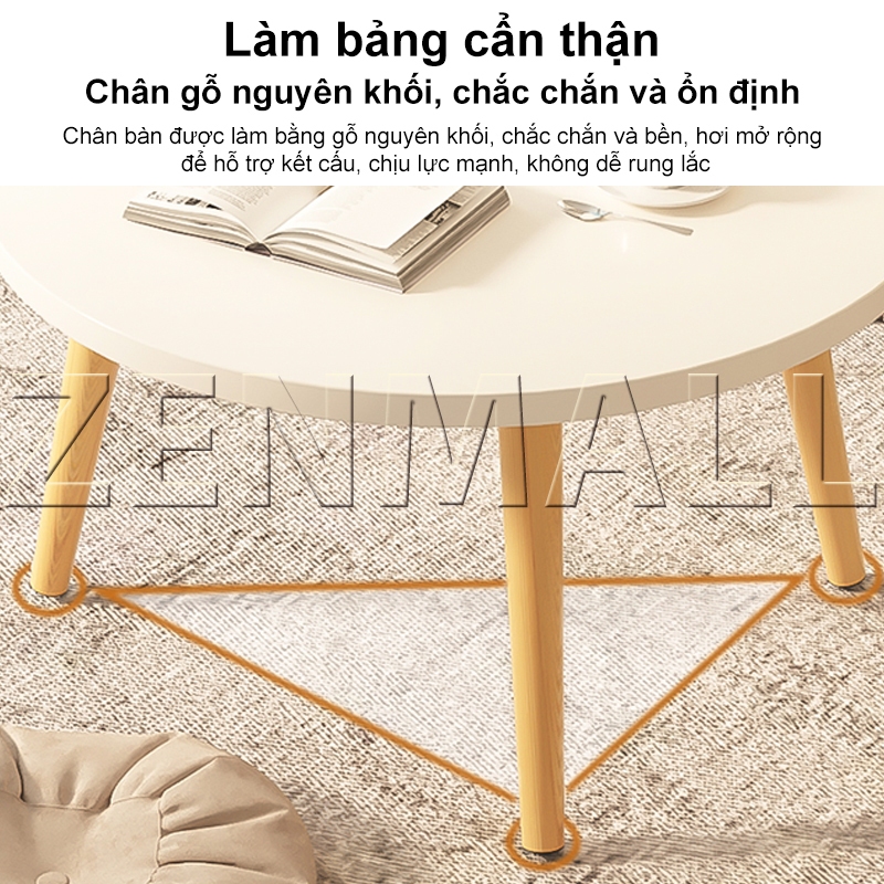 ZEN Bàn trà Kệ phòng khách nhỏ Mặt bàn cạnh ghế sofa Bàn cà phê bàn ngồi bệt  1/2 Tầng | BigBuy360 - bigbuy360.vn