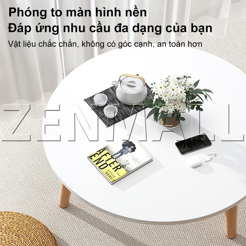 ZEN Bàn trà Kệ phòng khách nhỏ Mặt bàn cạnh ghế sofa Bàn cà phê bàn ngồi bệt  1/2 Tầng | BigBuy360 - bigbuy360.vn