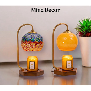   LOẠI 1  - Tặng Nến Thơm - Đèn Đốt Nến Thơm Đế Gỗ  LỤC GIÁC CÓ HẸN GIỜ + CHỈNH SÁNG Decor 