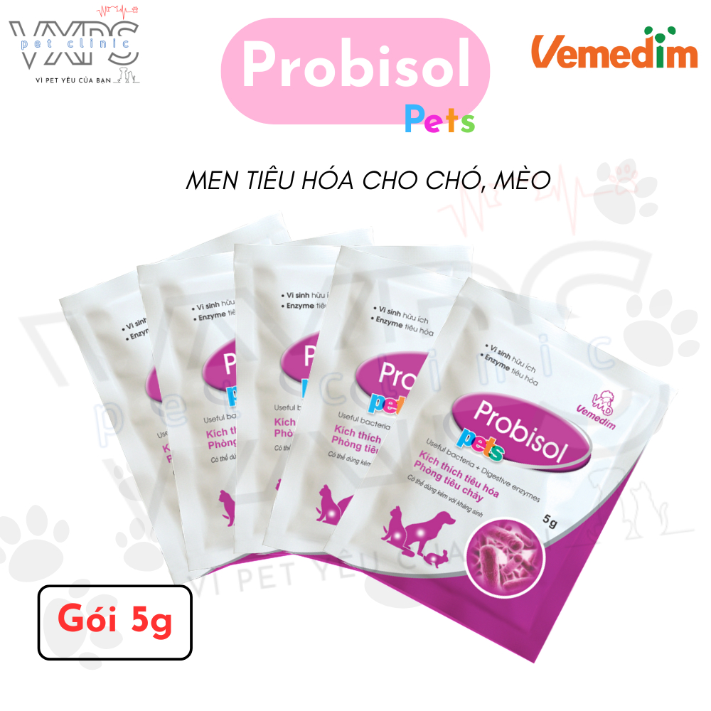 Men Tiêu Hóa Probisol Vemedim Cho Chó Mèo Ngừa Tiêu Hóa, Tiêu Chảy, Táo Bón