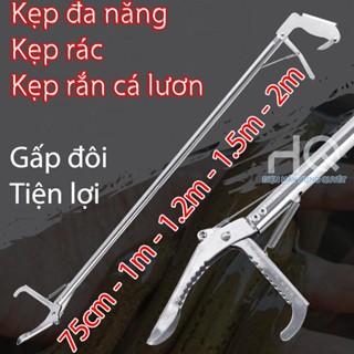 Kẹp bắt rắn Gậy bắt rắn kẹp chạch kẹp lươn kẹp cá kẹp cua an toàn có chốt gập lại được Dụng cụ bắt rắn kẹp đa năng