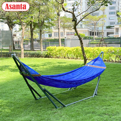 Võng Xếp Thép Phi 32 ASANTA KVAS02 Cao Cấp – Khung Võng Xếp Tải Trọng 200kg, Lưới Võng Cỡ Đại, Bền Chắc, Hàng Xuất Khẩu