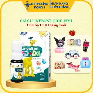 Lineabon vitamin D3 K2 dạng xịt tăng chiều cao bổ sung vitamin D3 K2 cho bé giúp xương chắc khoẻ- Chai 10ml
