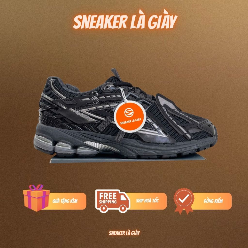Giày thể thao nam nữ cổ thấp 1906A đen Fullbox