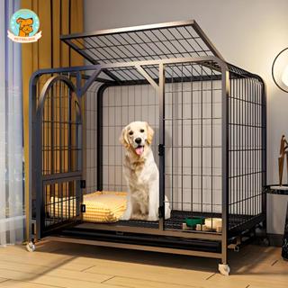🐕Petorldog CHÓ LỚN Chuồng Chó Nan Ông Màu Đen Sơn Tĩnh Điện Dành Cho Chó Lớn Lớn Có Bánh Xe tặng khay vệ sinh Size S-XXL
