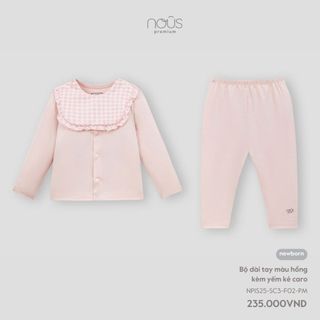  Nous Newborn Bộ quần áo dài tay bộ dài cho bé sơ sinh chất liệu Nu petit mềm mát bé dưới 4kg BST T6 