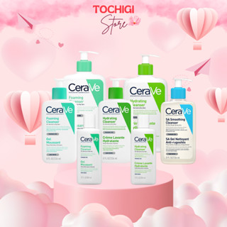 Sữa Rửa Mặt CeraVe SA Smoothing, Hydrating, Foaming Cleanser - Cho Da Dầu Mụn, Khô, Nhạy Cảm 88ml – 236ml – 473ml