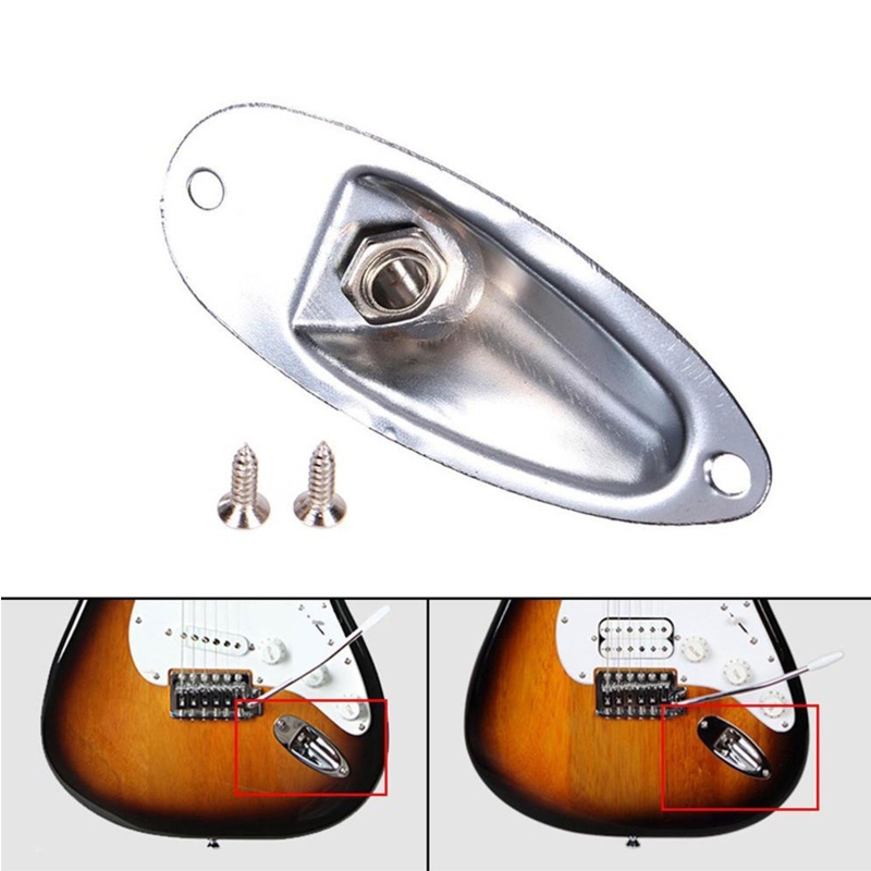 Nắp ổ jack đàn guitar electric , bass I guitar jack plate