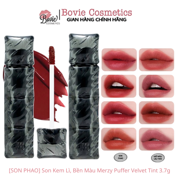 Son Kem Lì, Bền Màu Merzy Puffer Velvet Tint 3.7g