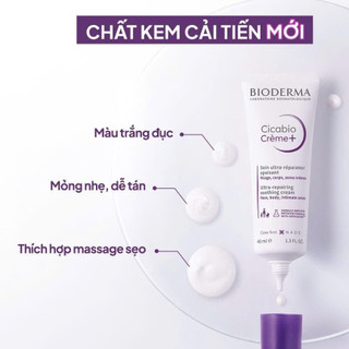 Kem Dưỡng Ẩm Phục Hồi Và Làm Dịu Da Bioderma Cicabio Tím l Ngân Phạm Korea
