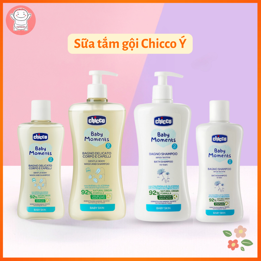 Sữa tắm gội Chicco cho bé 0m+