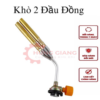Đèn Khò Ga, Đầu Khò 2 Ống Bằng Đồng Dùng Cho Bình mini CHÍNH HÃNG