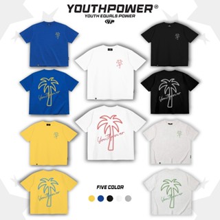  Áo Thun Big Boxy YOUTHPOWER CÂY DỪA From Rộng Nam Nữ Cổ Tròn Chất Liệu Cotton In Lụa Local Brand 