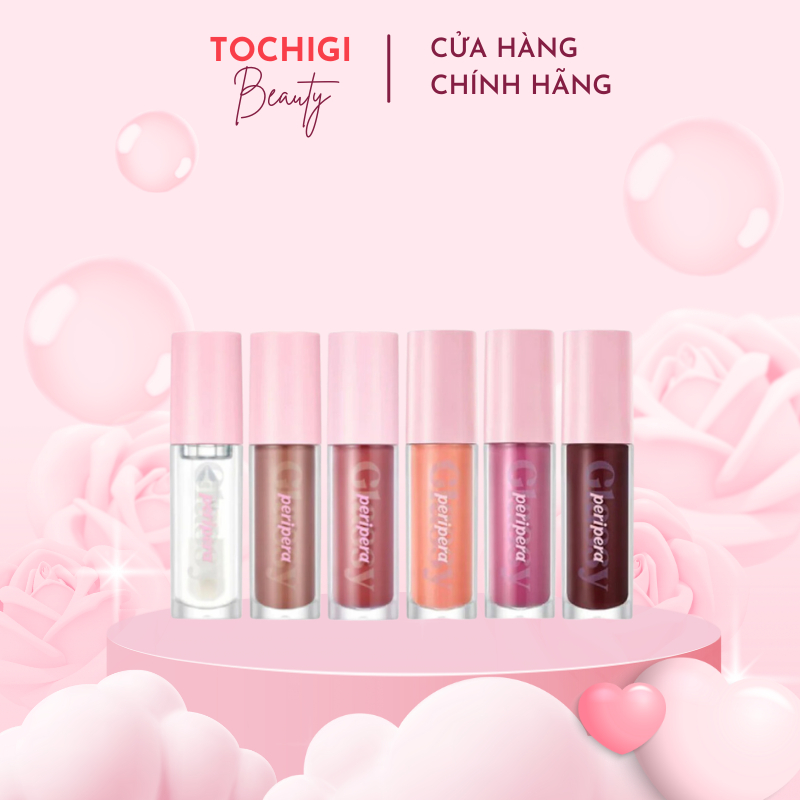 Son Tint Bóng Thuần Chay Peripera Ink Glasting Lip Gloss Căng Bóng Mượt Mà Quyến Rũ