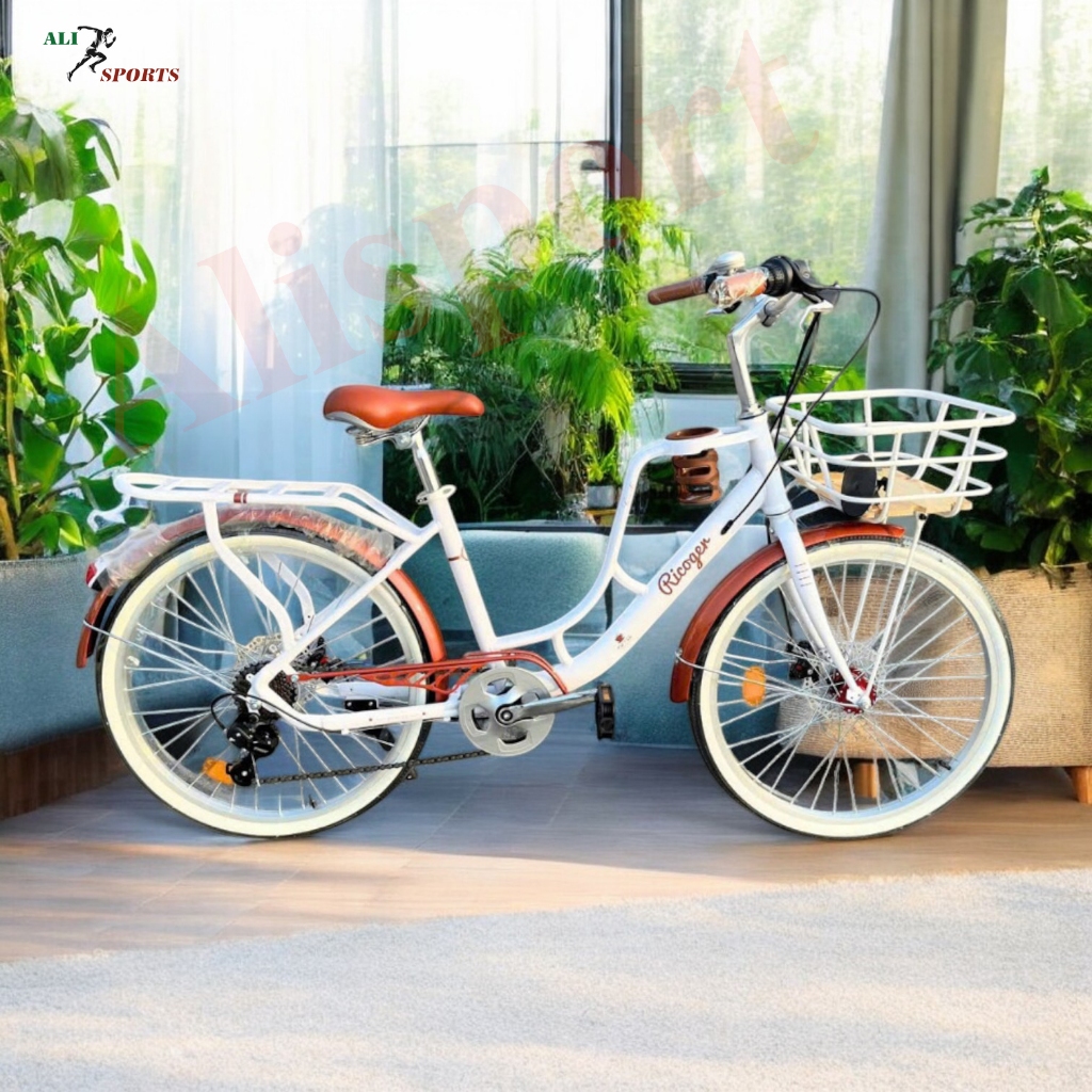 xe đạp mini nữ Gicoger có giá đẻ bình nước cao cấp, xe 26/24 inh có bộ đề 7 cấp trượt