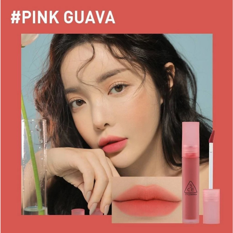 Son kem lì 3.C.E màu hồng đào (hồng ổi đào) - 3.C.E Blur Water Tint #PINK GUAVA 4,6g