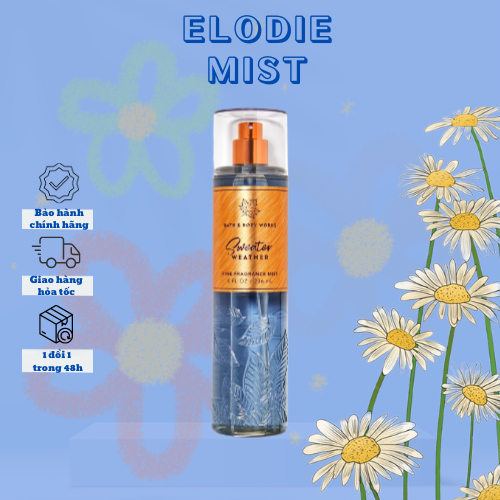 + 𝗲𝗹𝗼𝗱𝗶𝗲𝗺𝗶𝘀𝘁 + Xịt Thơm Toàn Thân Bath & Body Works - SWEATER WEATHER